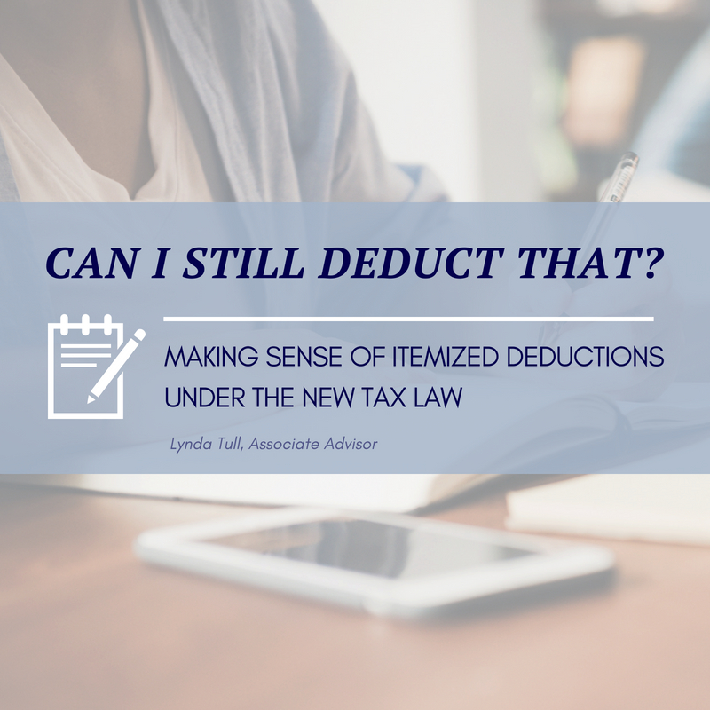 Making Sense of Itemized Deductions Under The New Tax Law