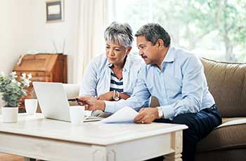 couple working on finances