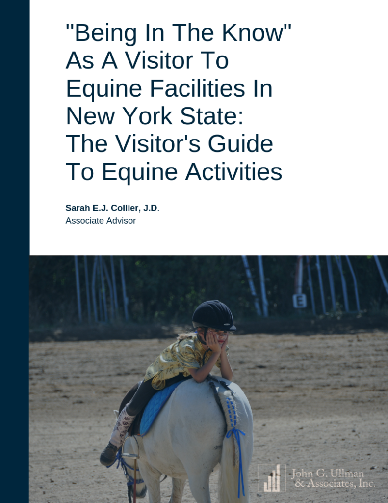 “Being In the Know” as a Visitor to Equine Facilities in New York State