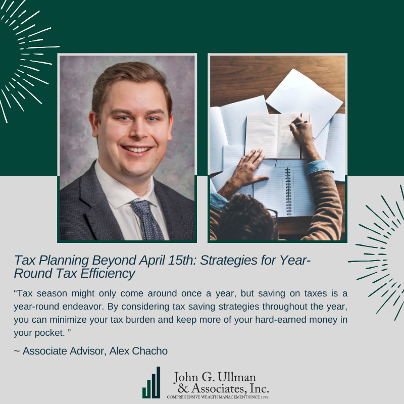 Tax Planning Beyond April 15th: Strategies for Year Round Tax Efficiency Blog Cover Art by Alex Chacho
